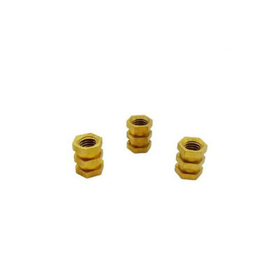 comprar Accesorios personalizados Anodizando piezas de mecanizado CNC de precisión Hexágono Latón inserciones automotrices Nueces online manufacture